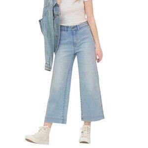 GAP High Rise Wide-Leg Crop Jeans women’s 6/28 light indigo